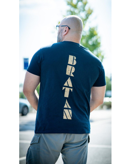 T-Shirt "BRATAN" Vertical bleu